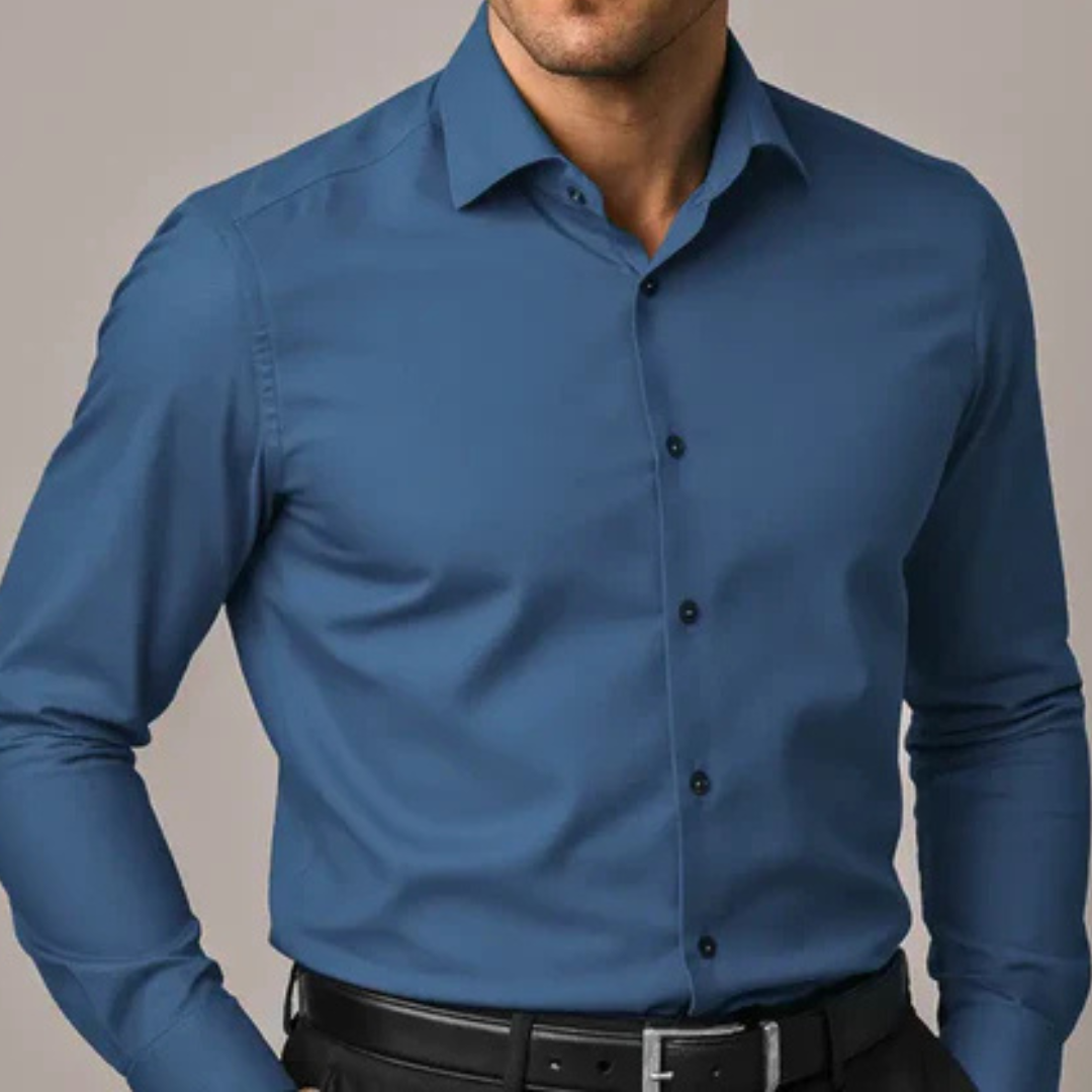 AurenFold™ – Camisa Antipiega de Corte Ajustado