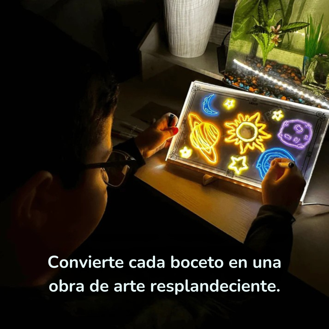 GlowSketch™ – Pizarrón LED que convierte dibujos en arte brillante