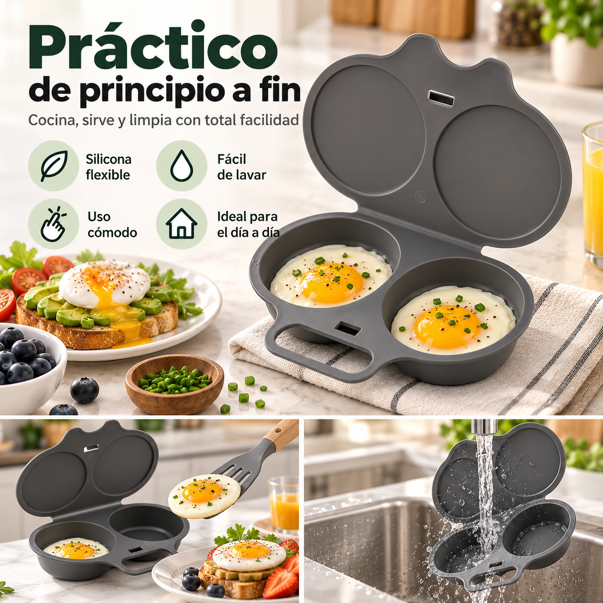 Brivori™ - Cocedor Doble para Huevos