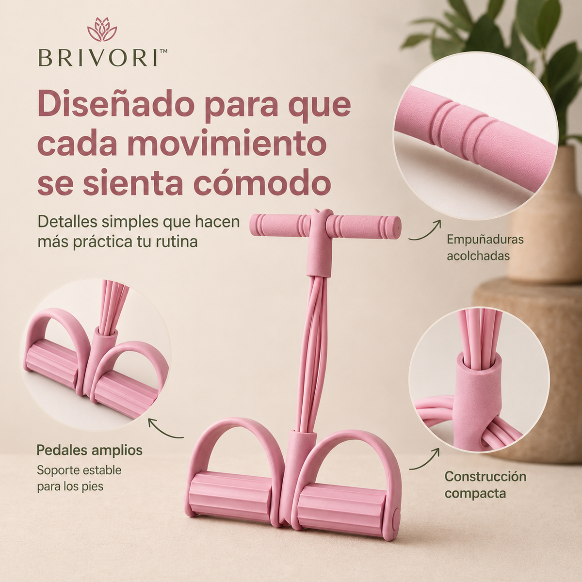 Brivori™ - Banda de Resistencia con Pedales para Ejercicio