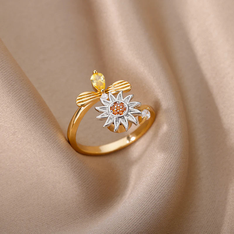 SerenityBloom™ – Anillo contra la ansiedad con diseño floral