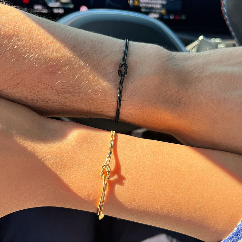 Eterno Lazo™ – Pulsera de Pareja con Nudo