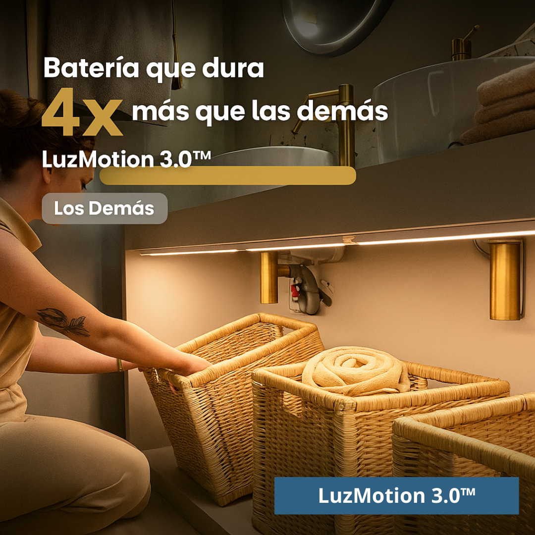 LuzMotion 3.0™ | Regleta LED inalámbrica con sensor de movimiento