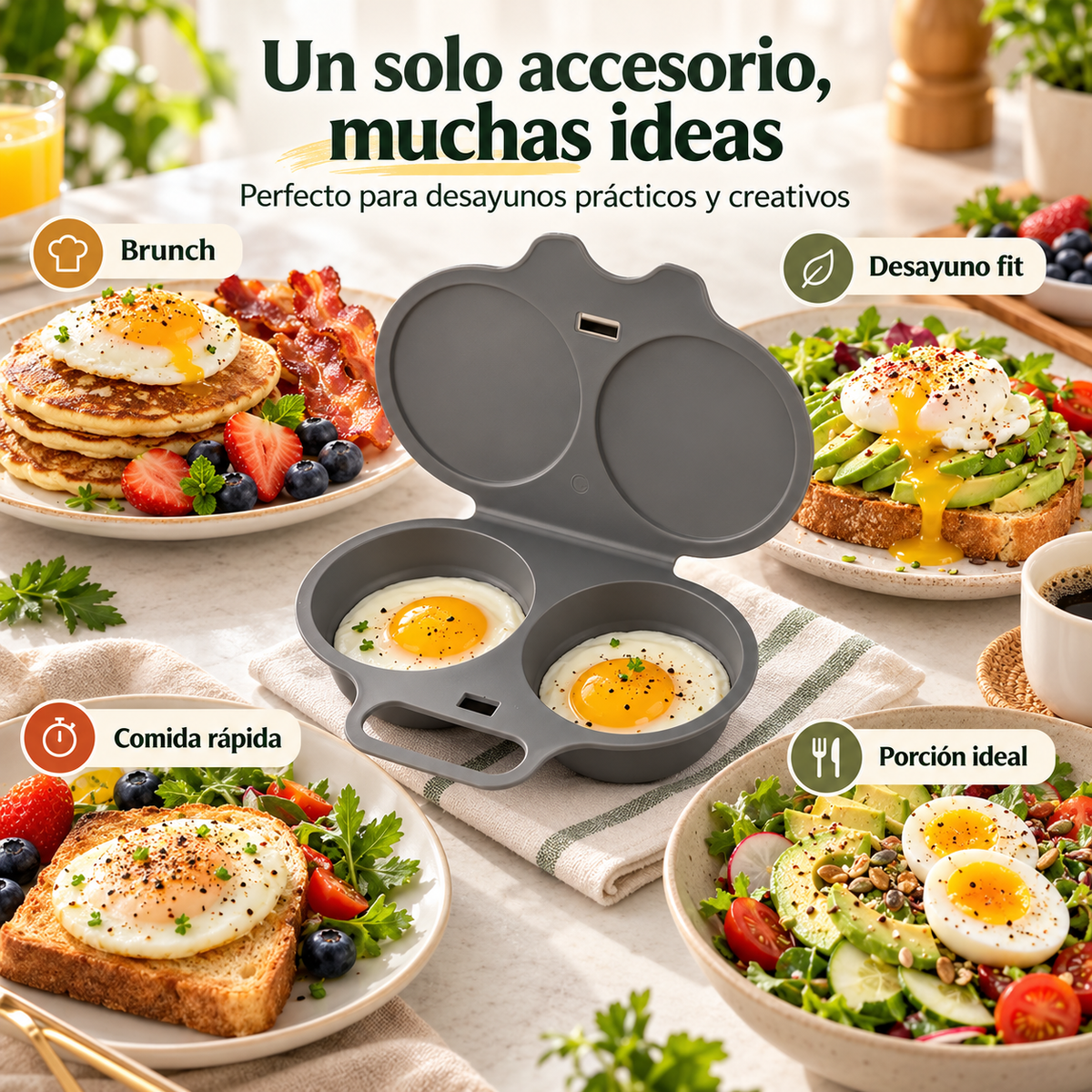 Brivori™ - Cocedor Doble para Huevos