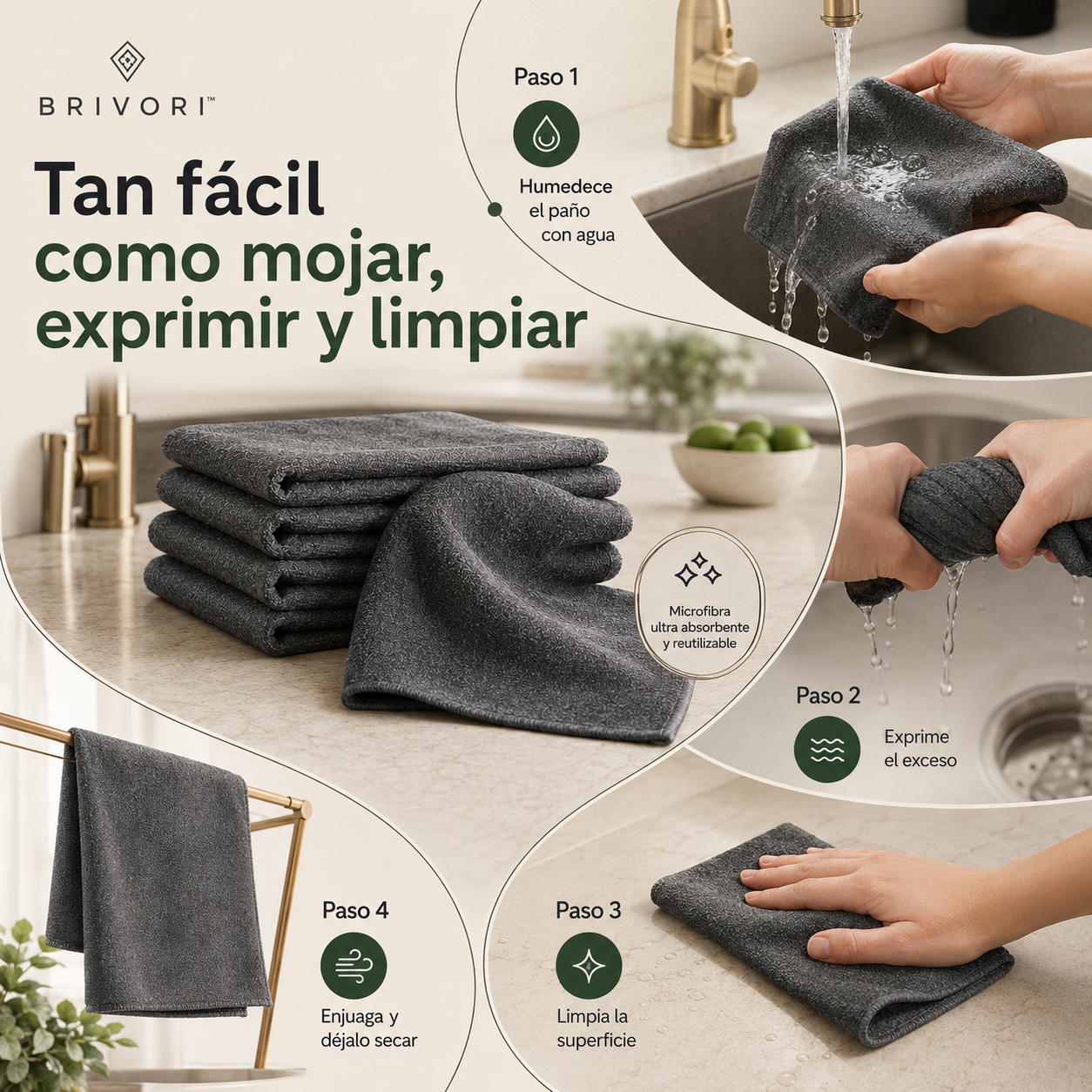 Brivori™ - Paños Mágicos Reutilizables