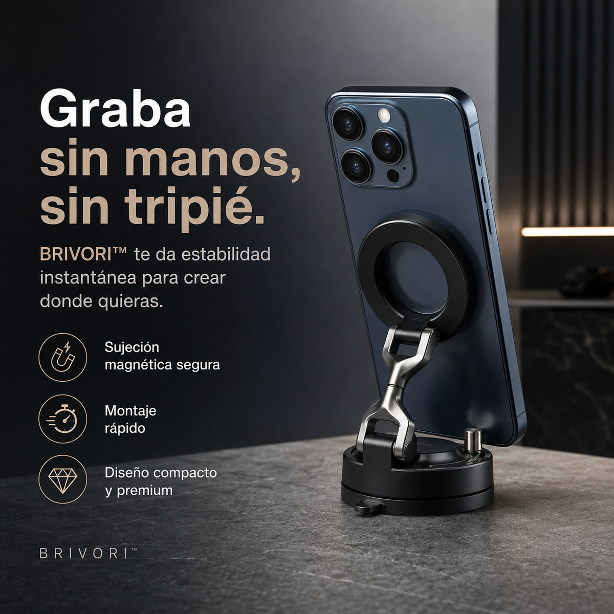 Brivori™ - Soporte Magnético Articulado