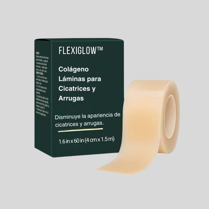 FlexiGlow™ – Hojas de Colágeno para Cicatrices y Arrugas