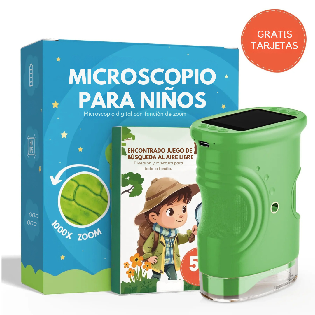 MicroScopeX™ – Microscopio Digital Infantil 1000x (+Cartas Gratis)