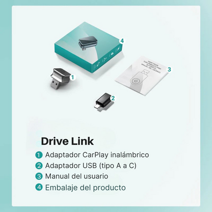DriveLink™ – Conexión inalámbrica para CarPlay y Android Auto