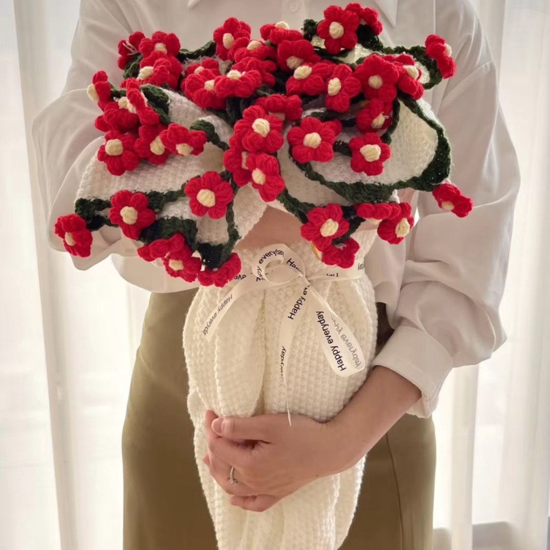 Floravía™ – Manta Bouquet Tejida a Mano
