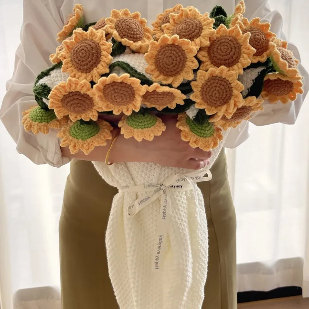 Floravía™ – Manta Bouquet Tejida a Mano