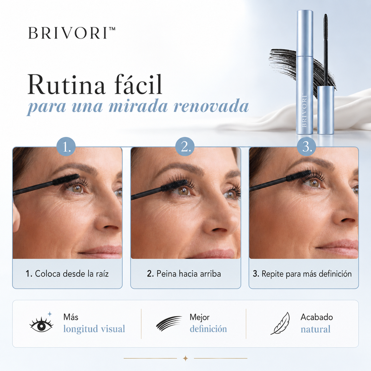 Brivori™ - Máscara para Pestañas Más Largas