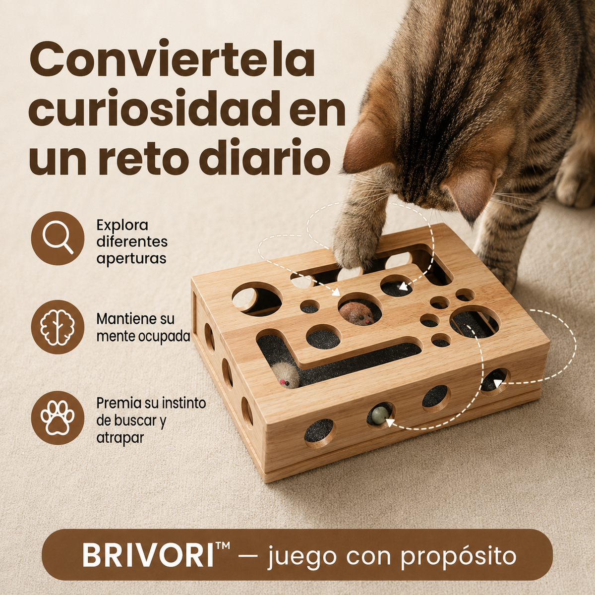 Brivori™ - Limador de Uñas de Madera para Gatos