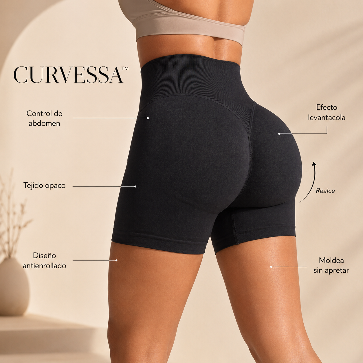 CURVESSA™ - Short Moldeador de Cintura Alta