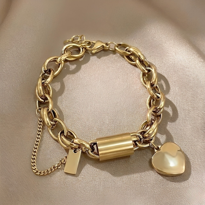 VALORIA™ - Pulsera de cadena con corazón esculpido