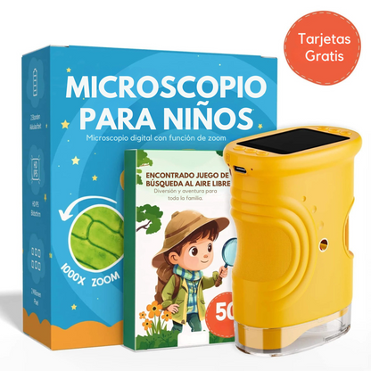 MicroScopeX™ – Microscopio Digital Infantil 1000x (+Cartas Gratis)
