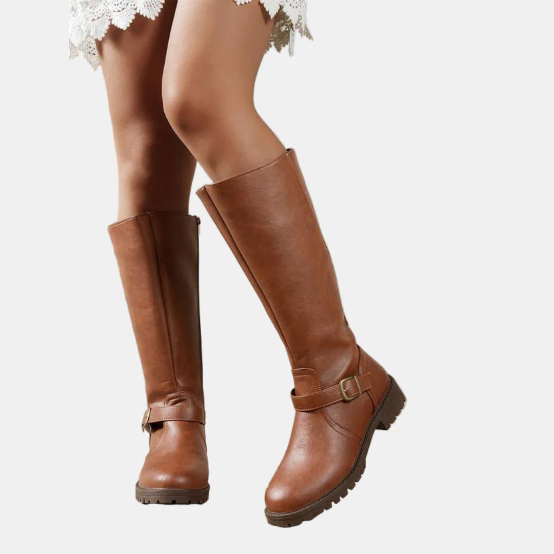 ALVINA™ – Botas Elegantes Tacón Bajo Para Mujer