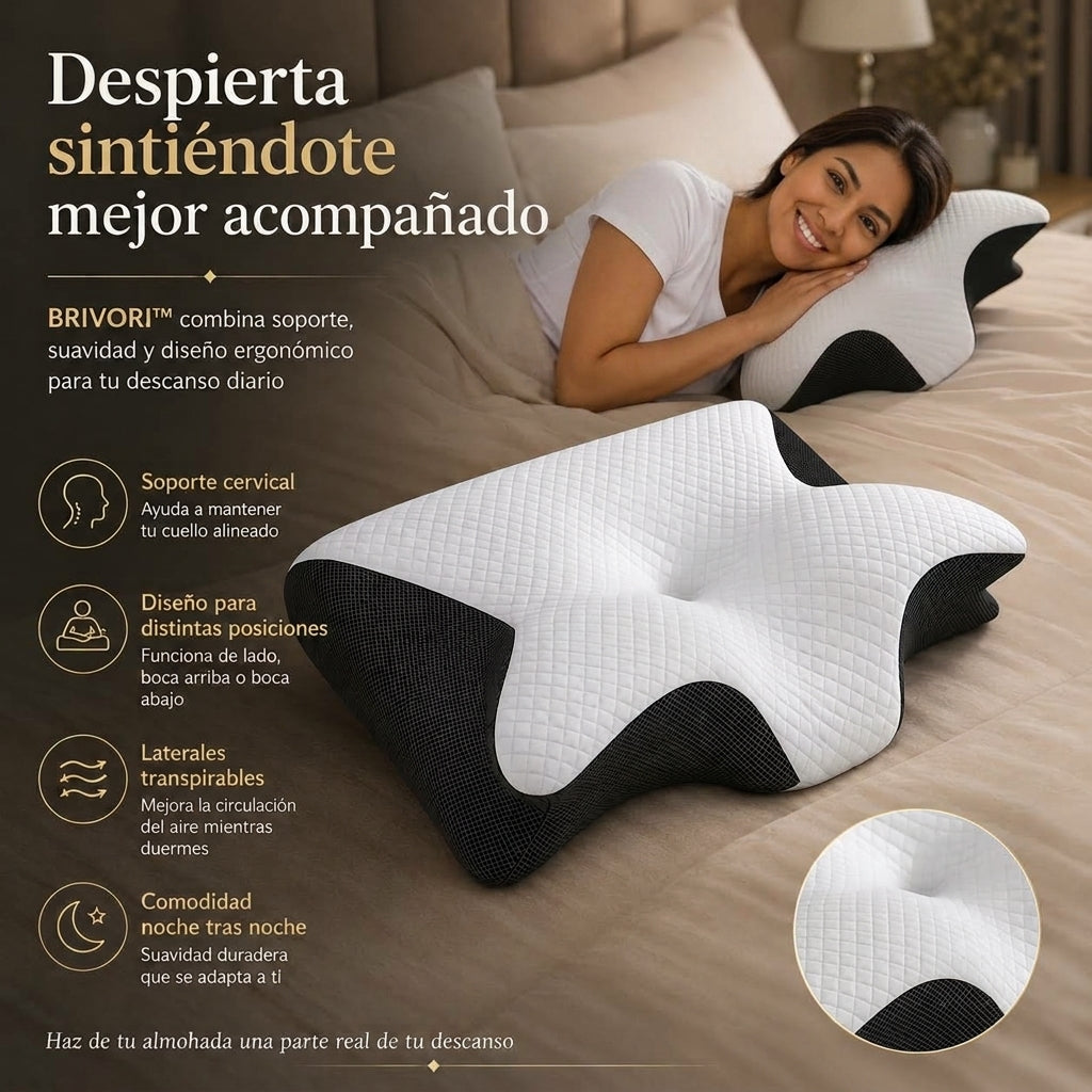 Brivori™ - Almohada Cervical Ergonómica
