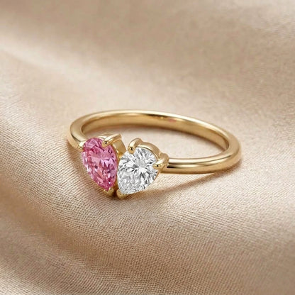 Brivori™ - Anillo Piedras de Nacimiento Corazón Dual