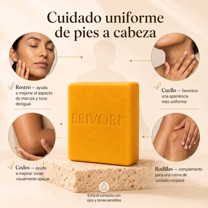 Brivori™ - Jabón Aclarante de Cúrcuma y Ácido Kójico