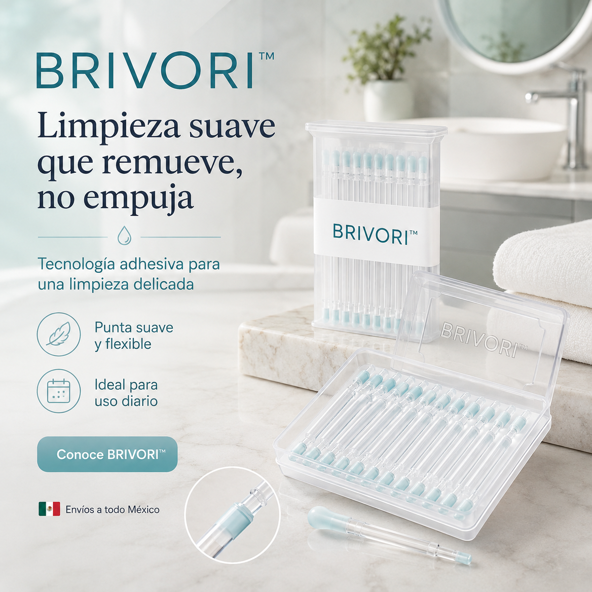 Brivori™ - Limpiador Adhesivo Oídos Suave