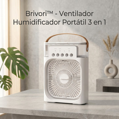 Brivori™ - Ventilador Humidificador Portátil 3 en 1