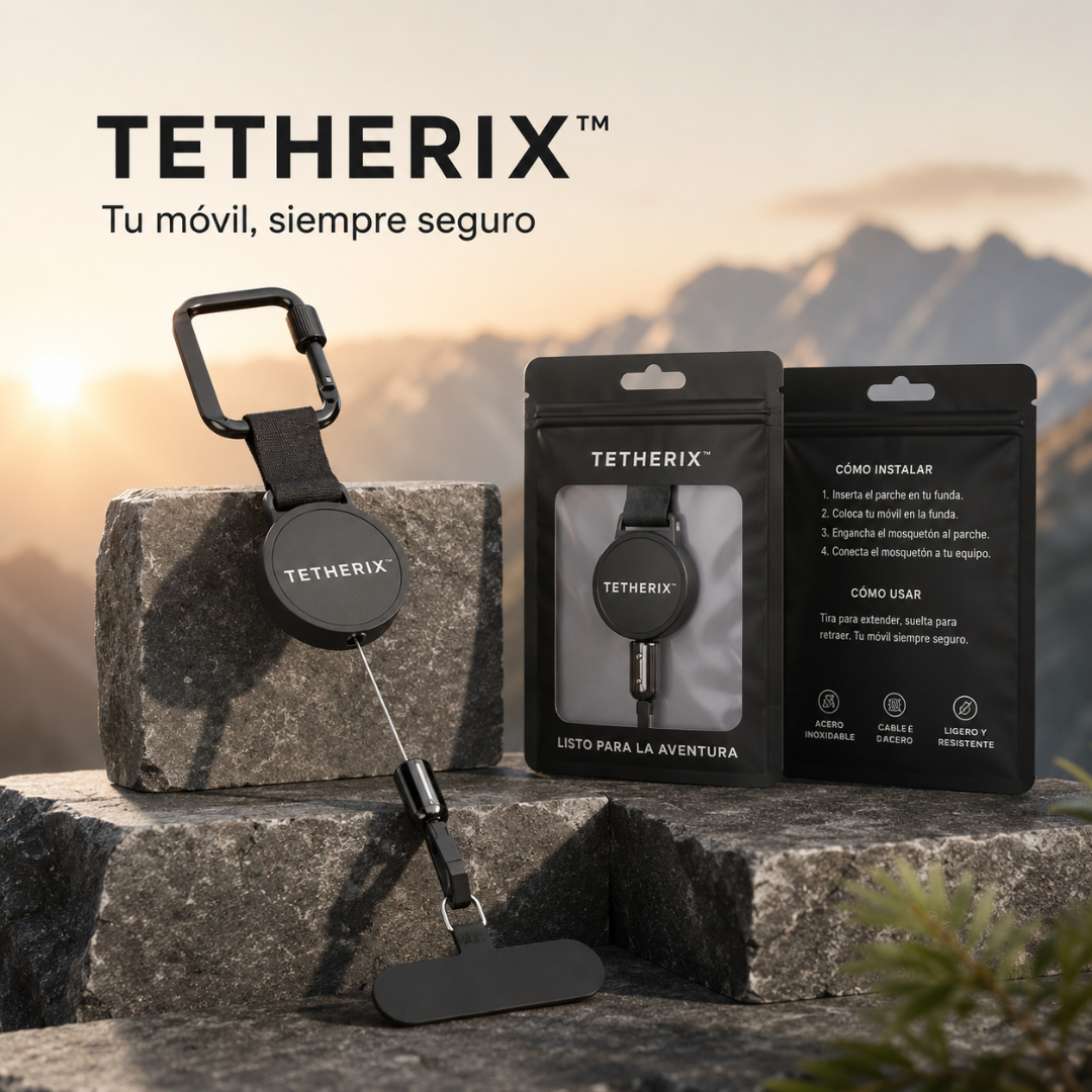TETHERIX™ - Clip de seguridad retráctil para teléfono
