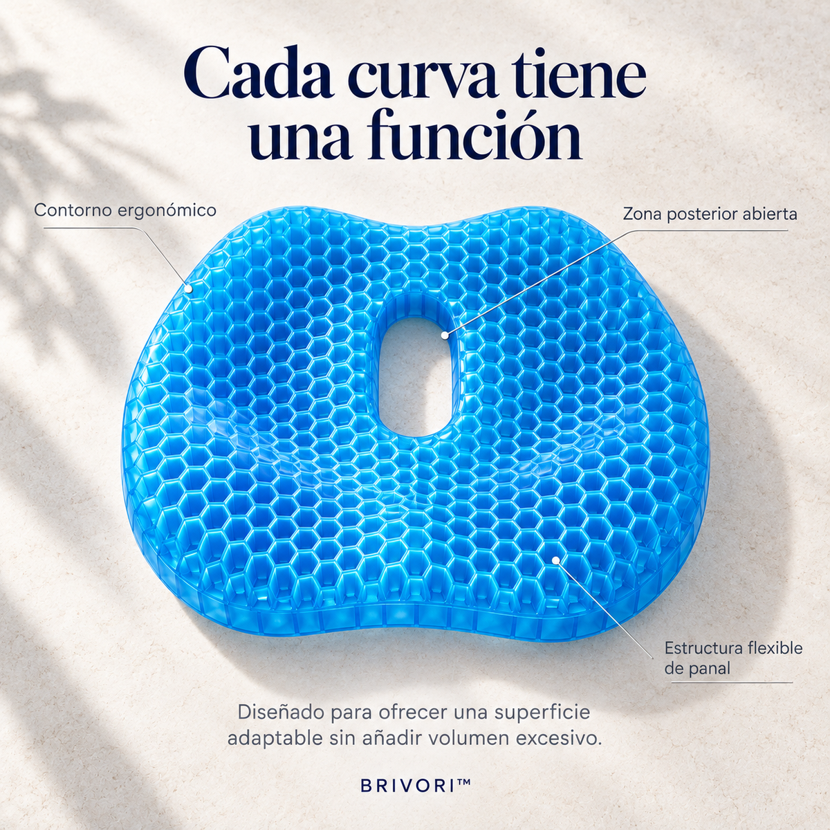 Brivori™ - Cojín de Gel Ortopédico para Coxis