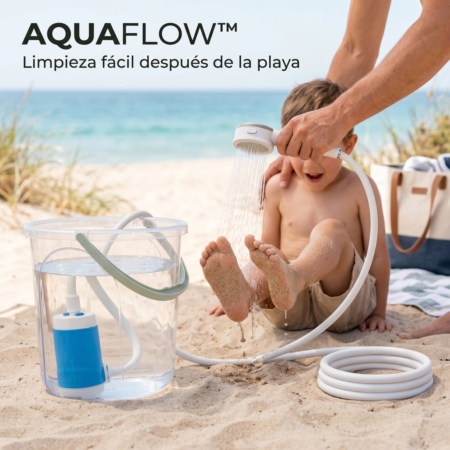 AQUAFLOW™ - Kit de bomba de ducha portátil