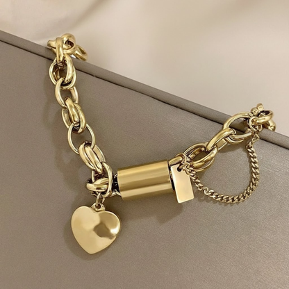 VALORIA™ - Pulsera de cadena con corazón esculpido