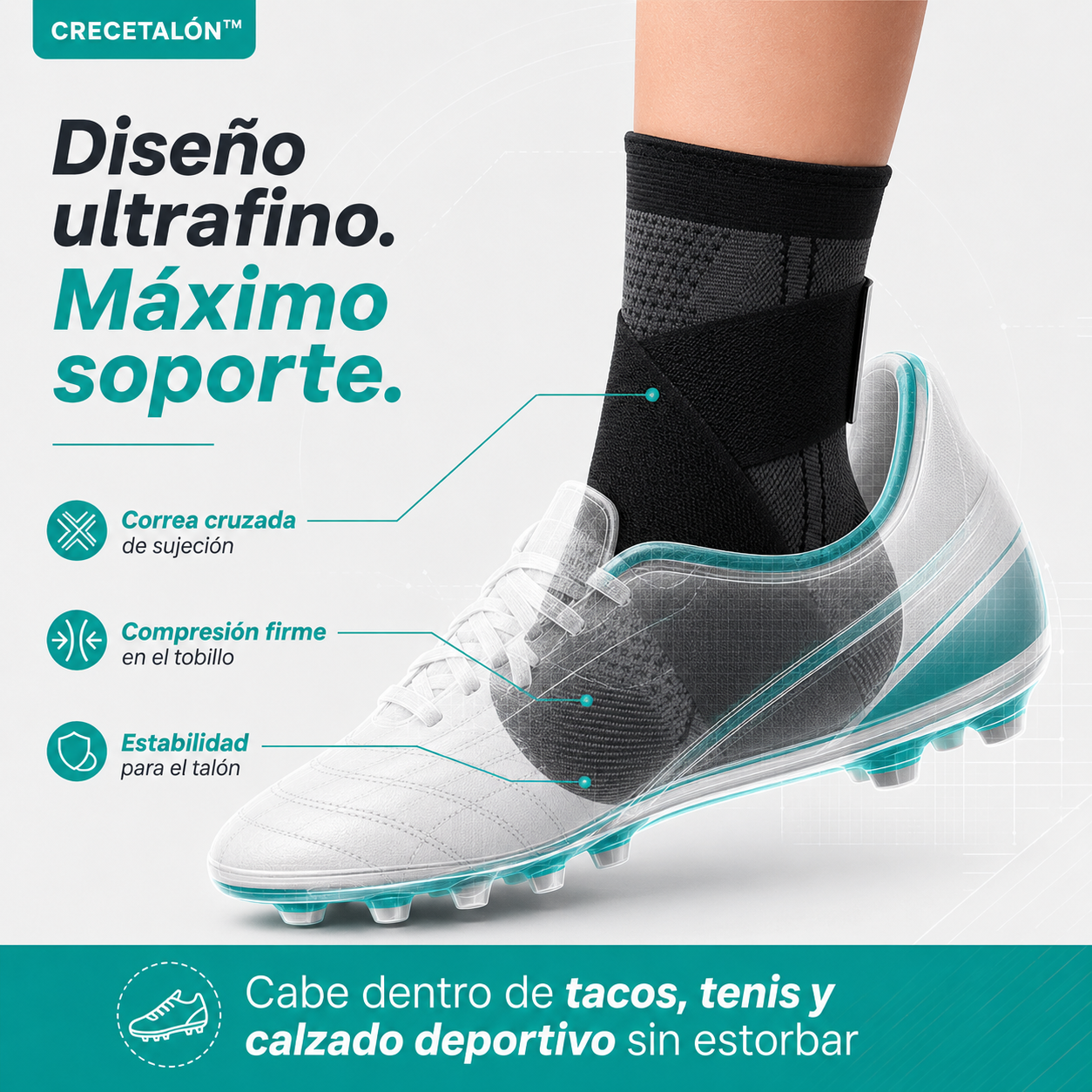 CRECETALÓN™ - Soporte Infantil para Talón y Tobillo
