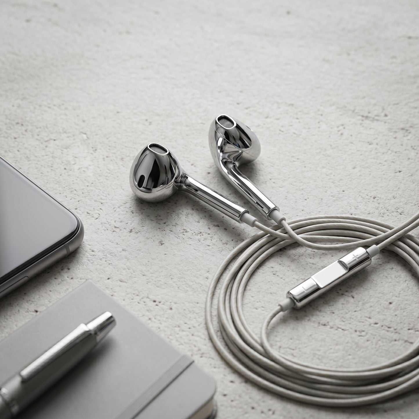 AURION™ - Auriculares con cable cromados