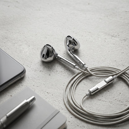 AURION™ - Auriculares con cable cromados
