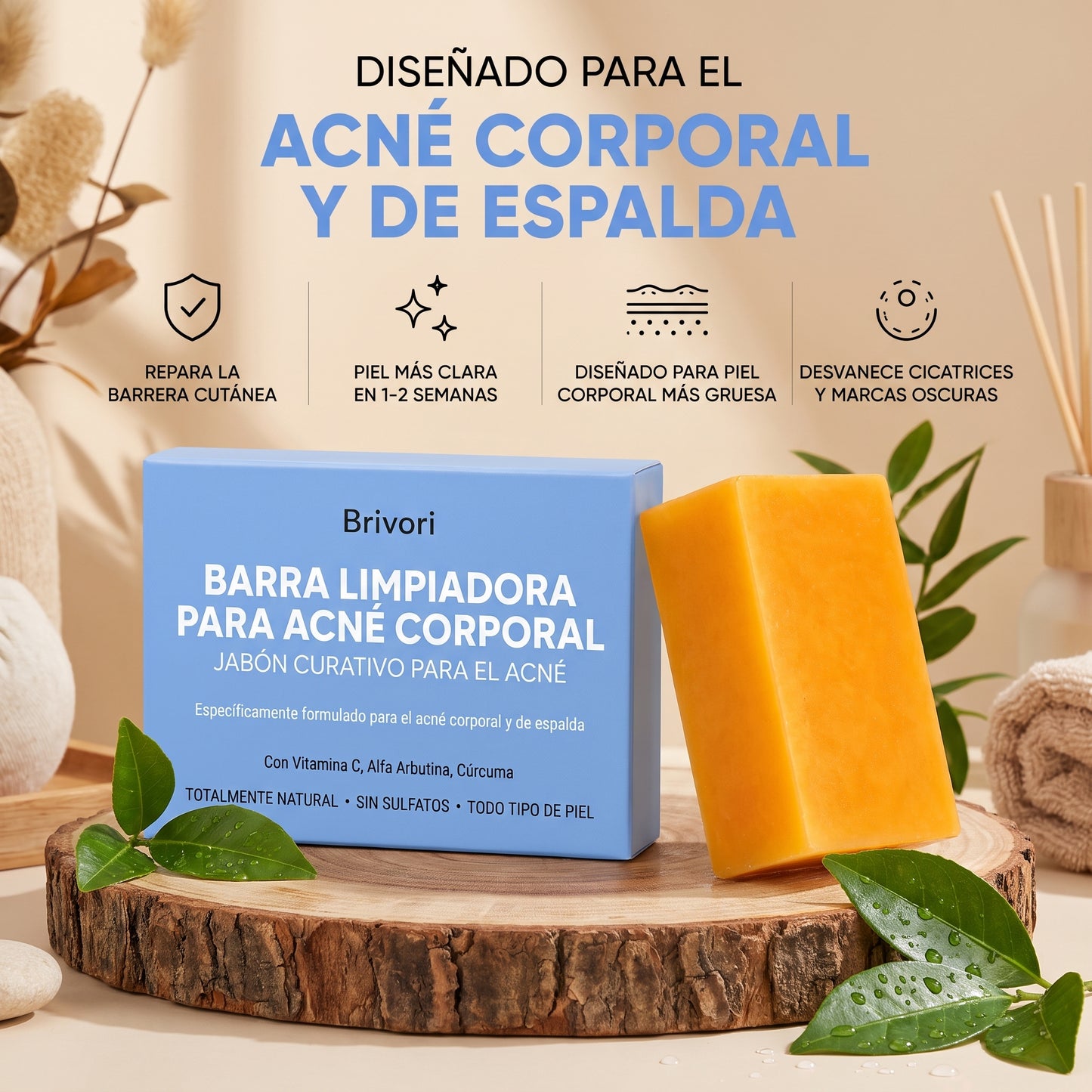 Brivori™ - Barra Limpiadora para Acné Corporal