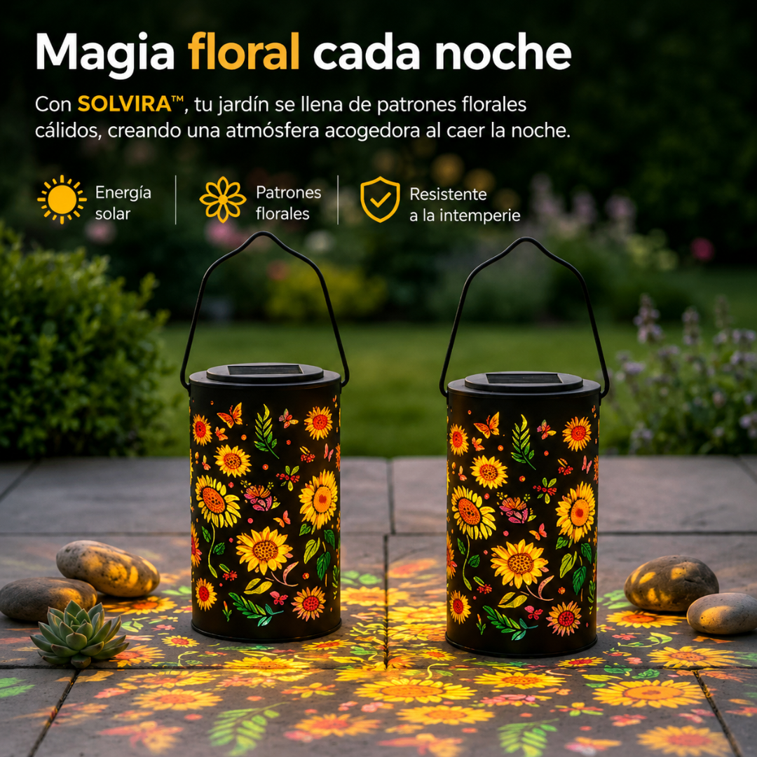 SOLVIRA™ - Linterna solar de jardín