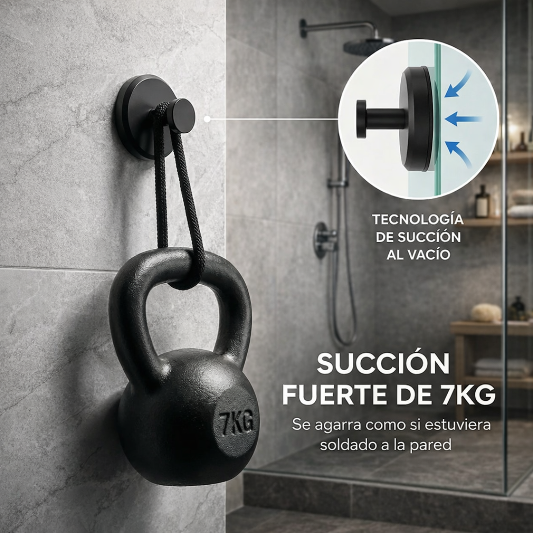 AEROLUX™ - Ganchos de succión con cierre giratorio