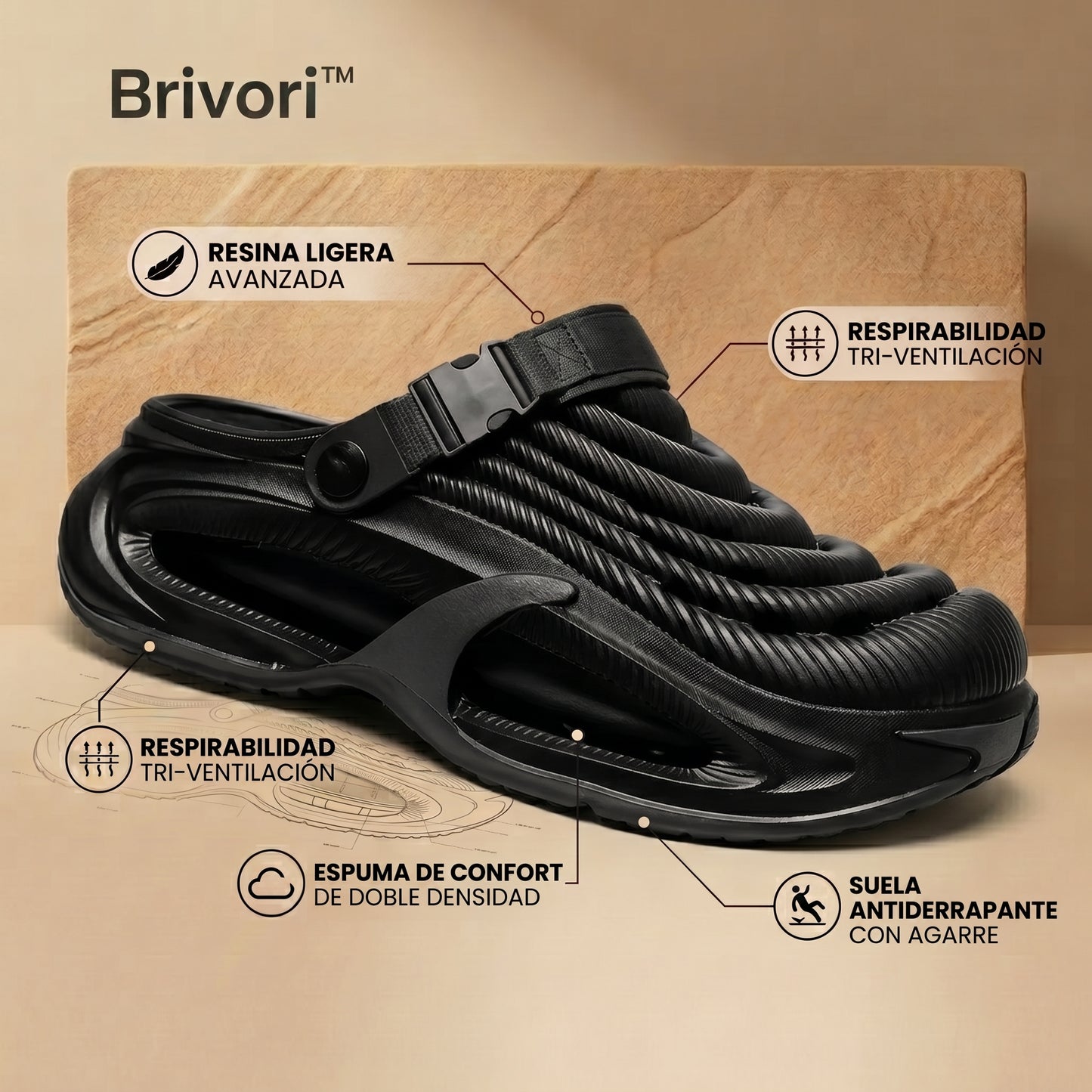 Brivori™ - Sandalias Ultra Cómodas y Transpirables