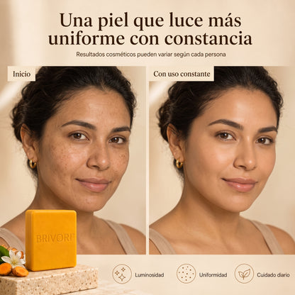 Brivori™ - Jabón Aclarante de Cúrcuma y Ácido Kójico