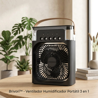 Brivori™ - Ventilador Humidificador Portátil 3 en 1