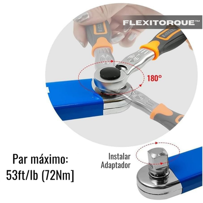 FlexiTorque™ – Llave Extensible para Espacios Difíciles