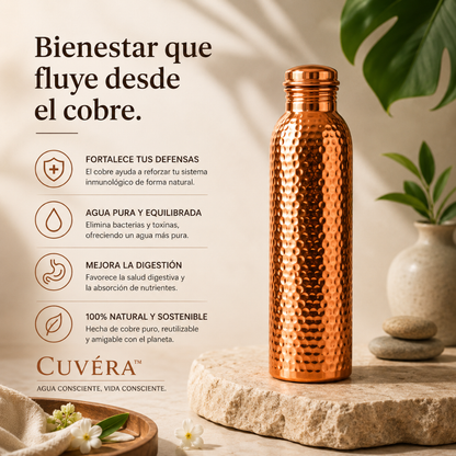 CUVÉRA™ - Botella de agua de cobre puro