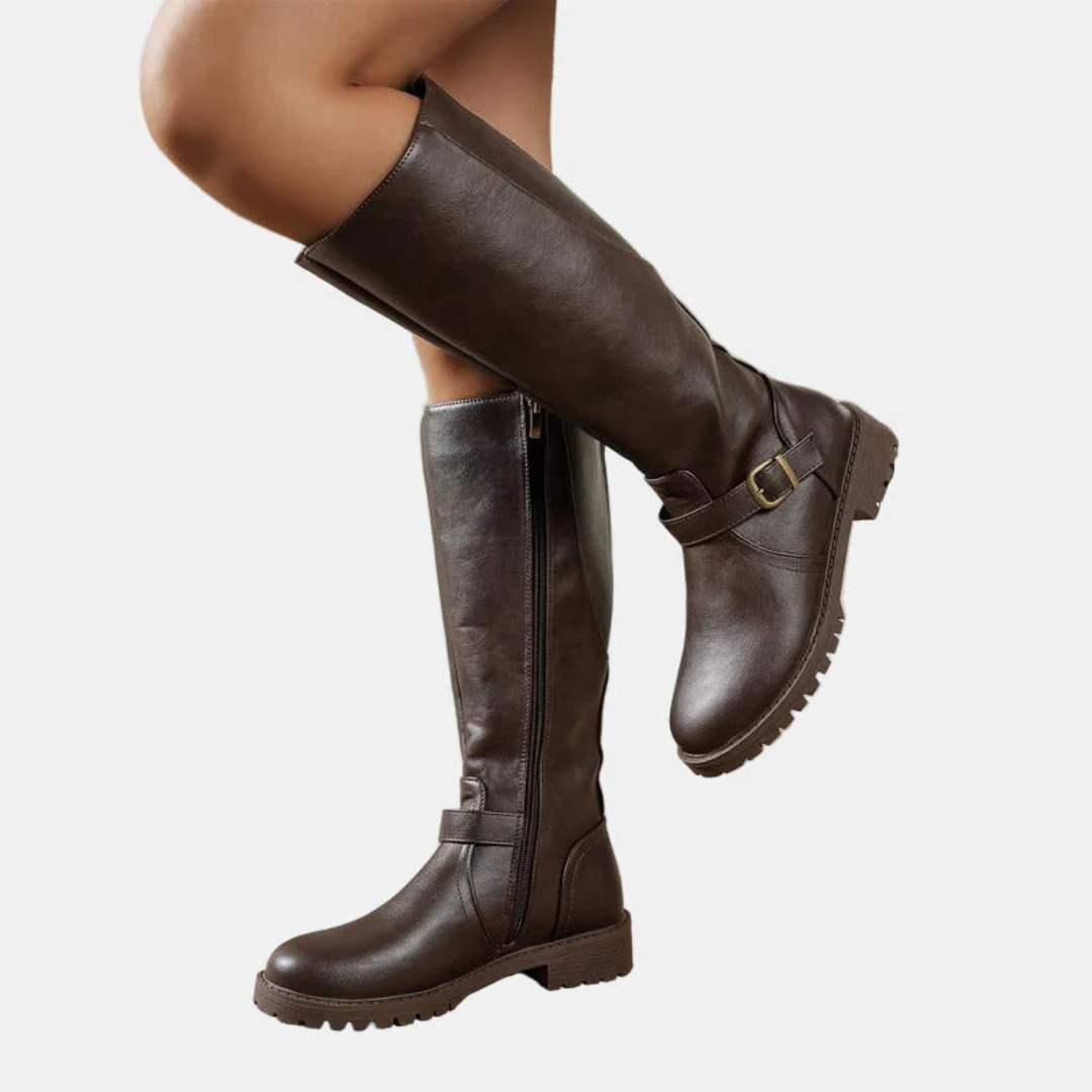 ALVINA™ – Botas Elegantes Tacón Bajo Para Mujer
