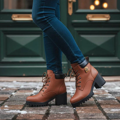 MetraBoot™ – Botas Urbanas Impermeables de Tacón