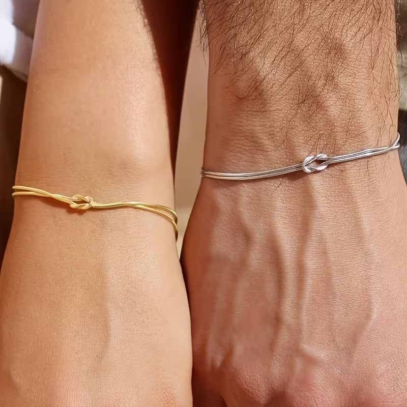 Eterno Lazo™ – Pulsera de Pareja con Nudo