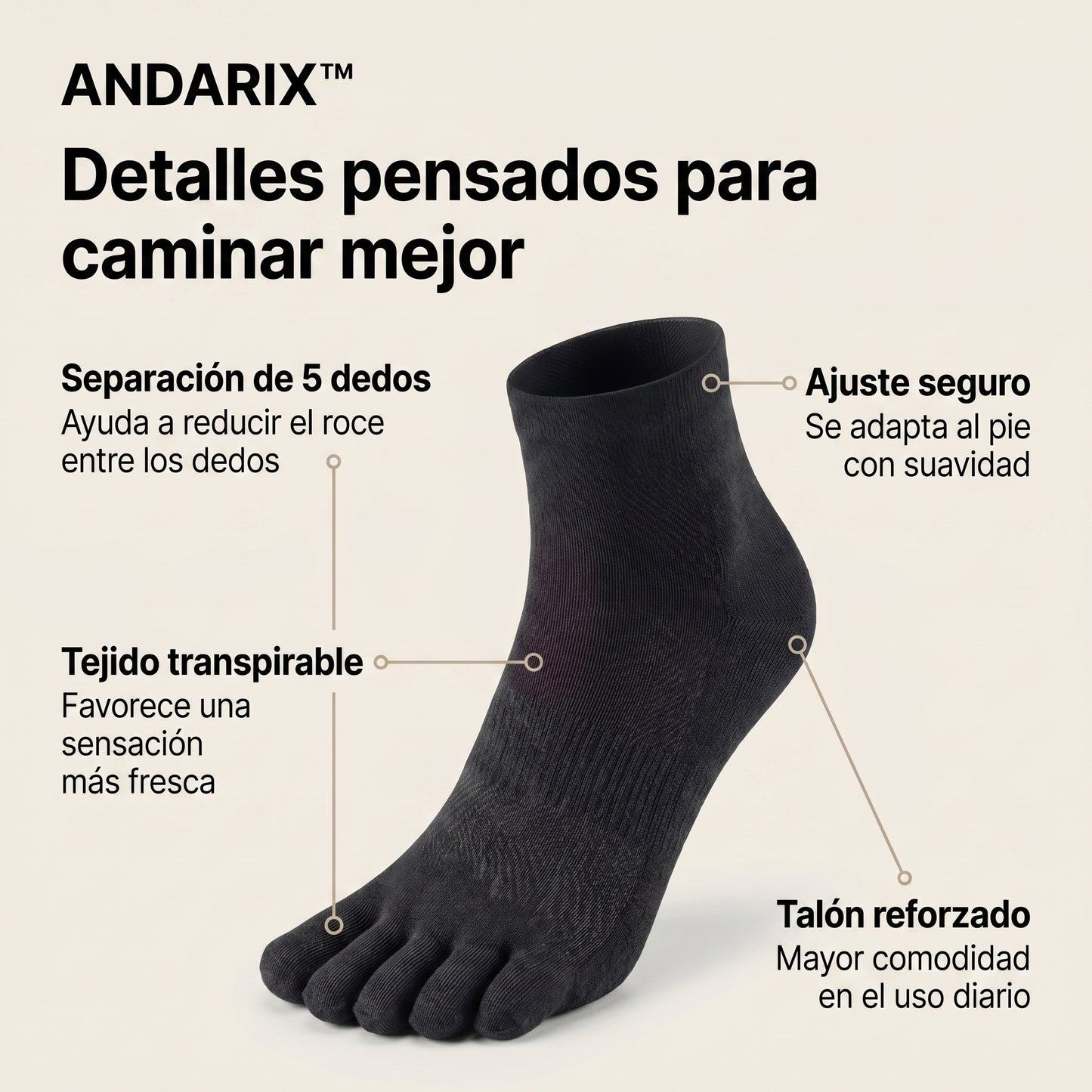 ANDARIX™ - Calcetines Separadores Coolmax