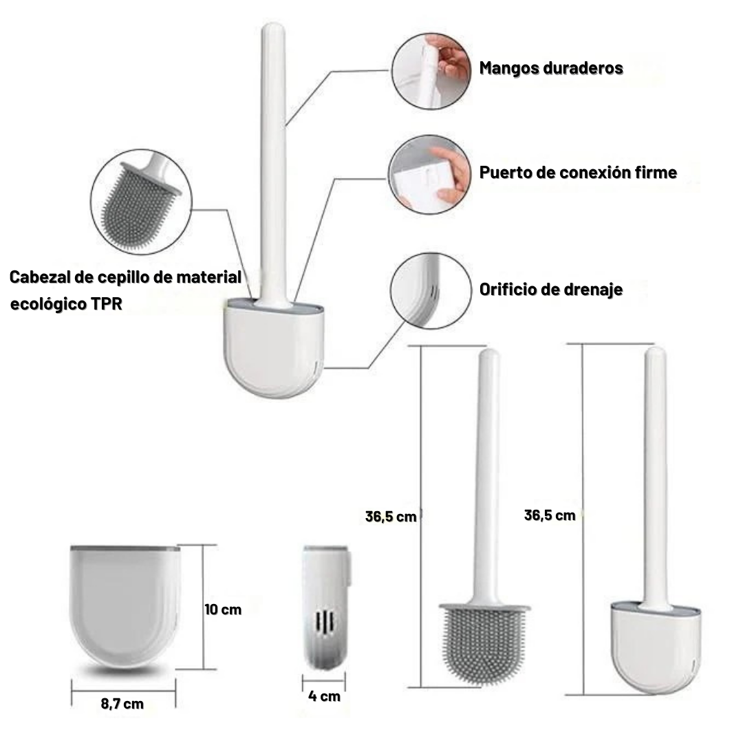 SilvraClean™ – Cepillo de silicona higiénico