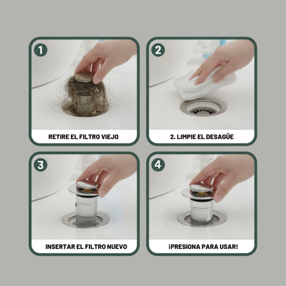 DrainGuard™ – Filtro anti-obstrucciones y olores