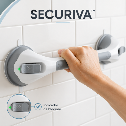 SECURIVA™ - Barra de apoyo para ducha con ventosa