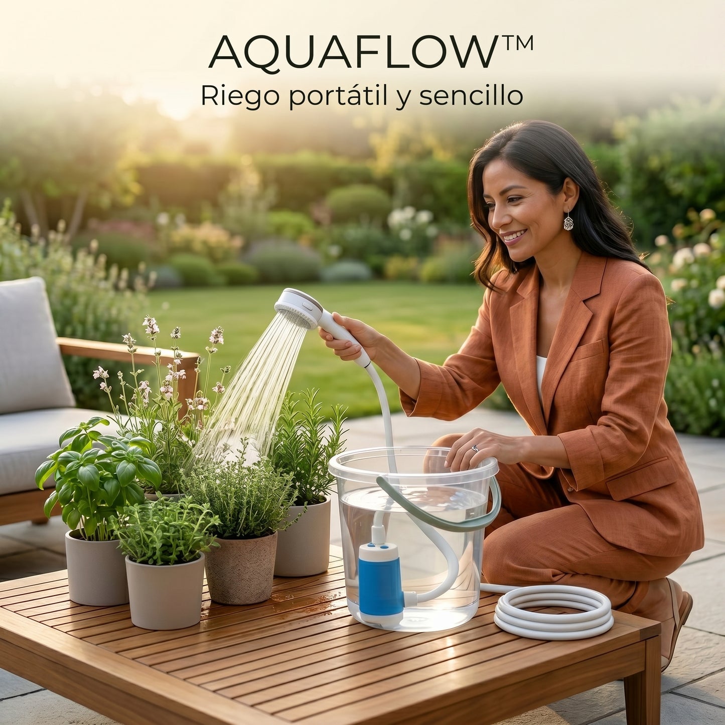 AQUAFLOW™ - Kit de bomba de ducha portátil