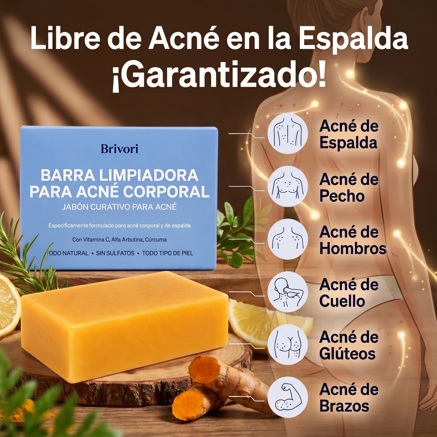 Brivori™ - Barra Limpiadora para Acné Corporal